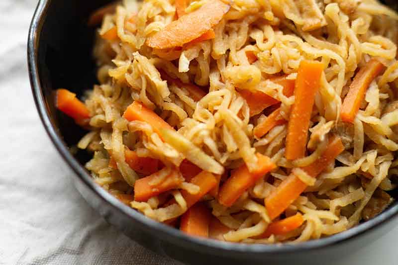 Simmered dried daikon strips