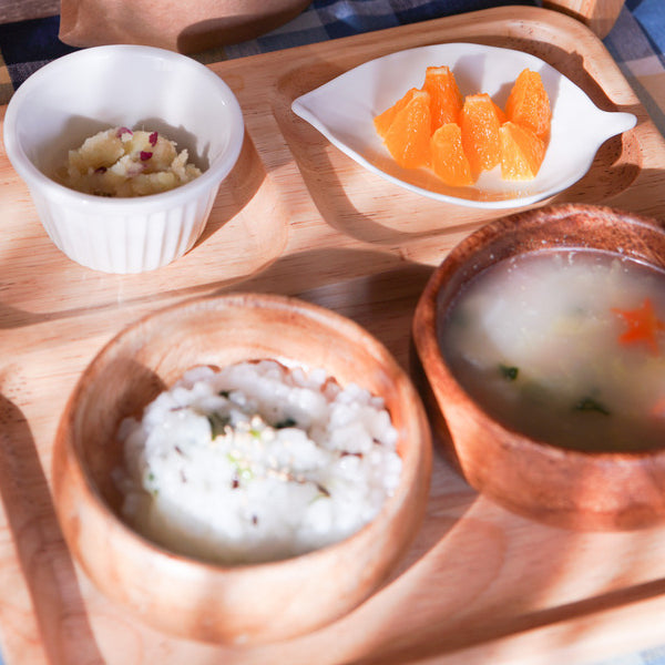 【離乳食後期】ひじきのおかゆと野菜スープ