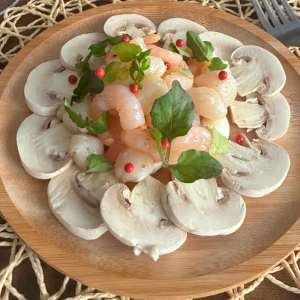 マッシュルームと海鮮のカルパッチョ
