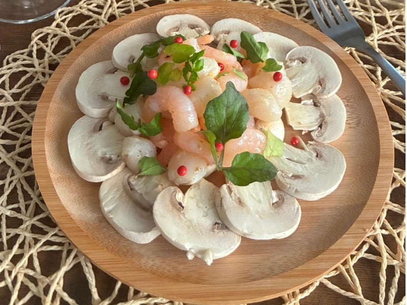 マッシュルームと海鮮のカルパッチョ