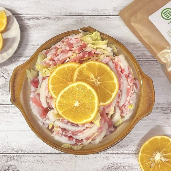 レモン香る 豚バラと白菜の野菜だし鍋