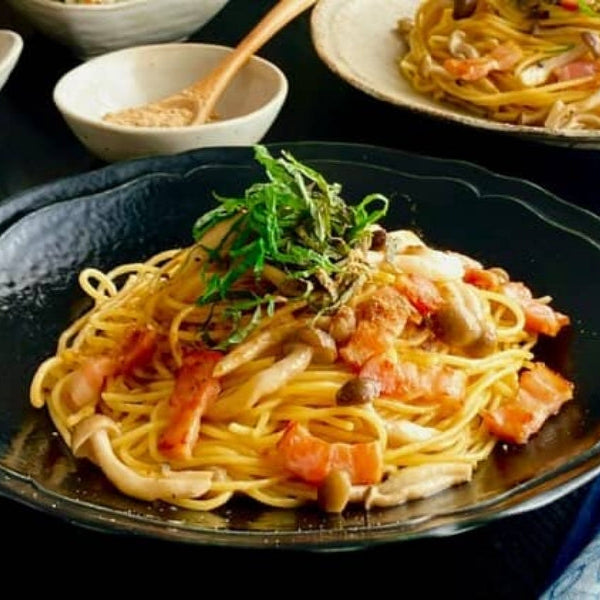 ベーコンときのこの和風パスタ