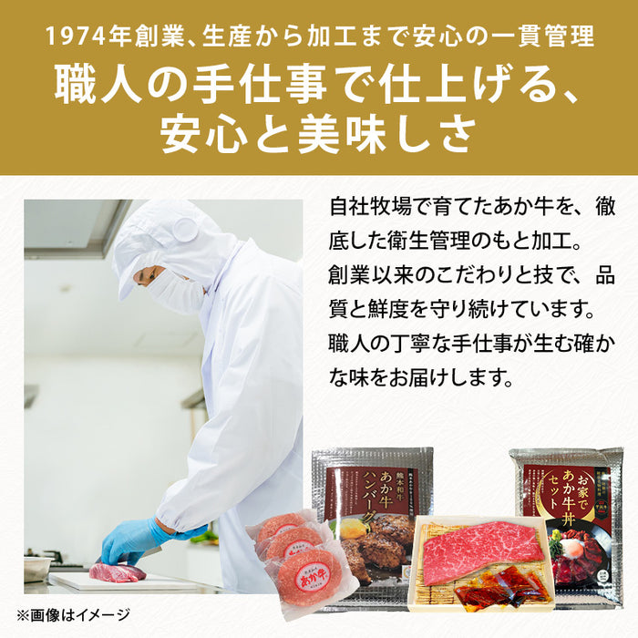 肉工房三協 熊本 あか牛 ハンバーグ (120gx3個) & あか牛丼 (200g・たれ付) セット 冷凍 日本ギフト大賞 牛丼 和牛 熊本和牛 赤牛 お取り寄せ ギフト グルメ 前田家 送料無料 MAEDAYA