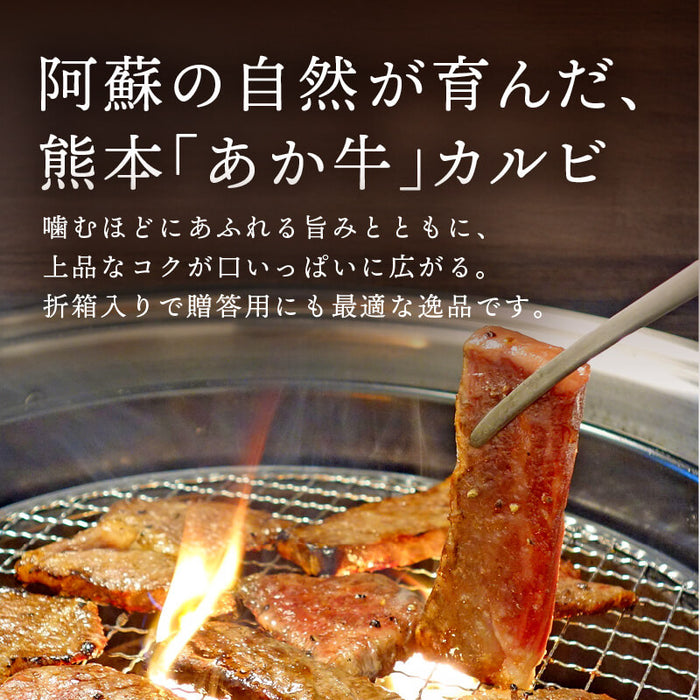 肉工房三協 熊本 あか牛 焼肉用カルビ 400g 冷凍 折箱入り カルビ バラ くまもと あか牛 赤身 焼肉 牛カルビ バーベキュー ギフト 贈答用 和牛 熊本和牛 熊本 前田家 送料無料 MAEDAYA