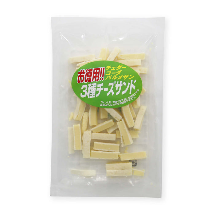 扇屋食品 お徳用 3種チーズサンド 1袋90g 1袋/2袋/3袋/5袋 チータラ チーたら チェダー ゴーダ パルメザン 食品 おやつ チーズ 鱈 おつまみ 酒のつまみ お菓子 乾物 魚介 珍味 メール便 送料無料 前田家