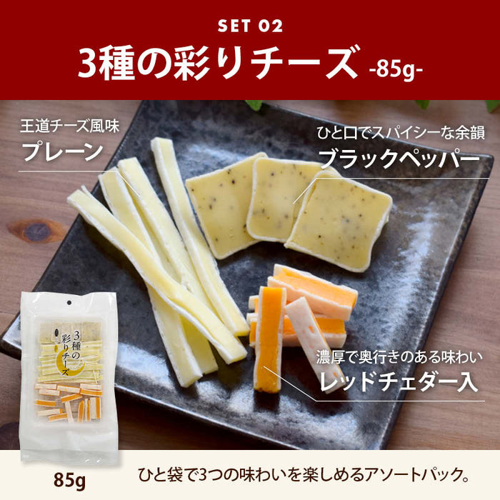 前田家 チーズサンドセット 3種チーズサンド 90g・三種の彩りチーズ85g お徳用 セット チータラ おやつ チーズ 鱈 おつまみ 酒のつまみ お菓子 乾物 魚介 珍味 メール便 送料無料 MAEDAYA