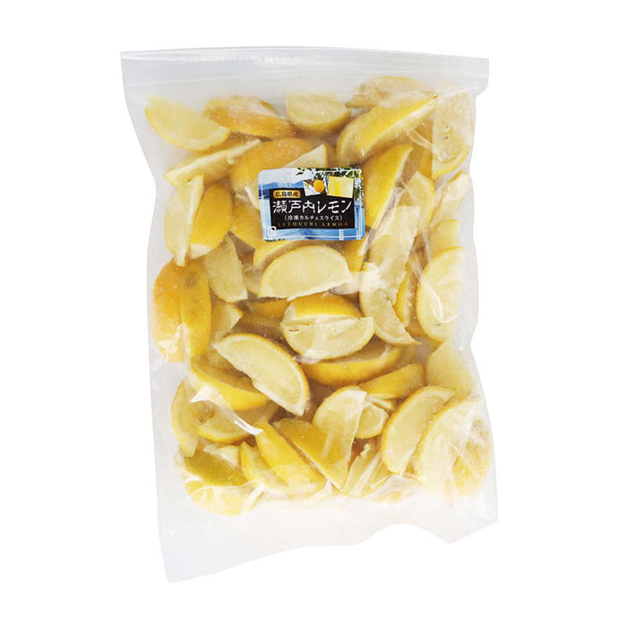 国産 瀬戸内レモン 冷凍 1kg(1000g)/袋 広島県産 カットレモン 檸檬 れもん ビタミンC クエン酸 レモンティー レモンサワー 家飲み 家呑み お徳用 業務用