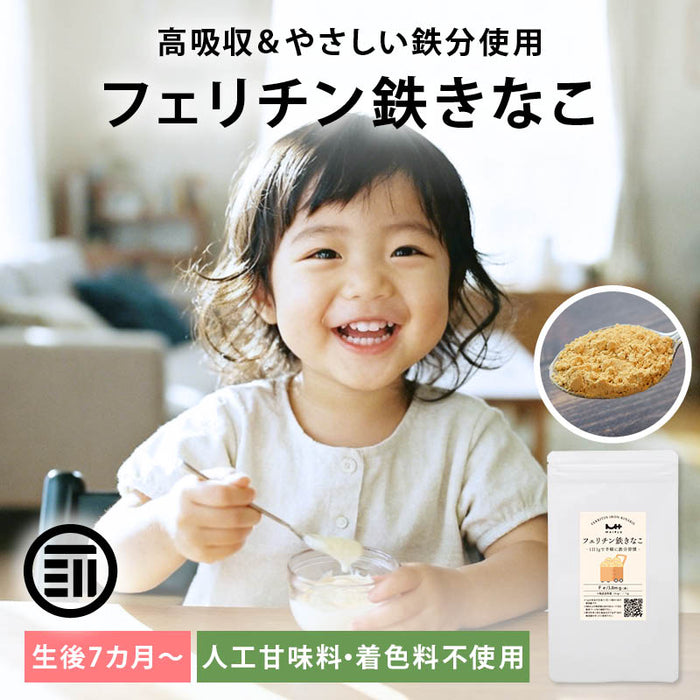 前田家 フェリチン鉄きなこ 30g/100g/300g/500g サプリメント 健康食品 幼児 サプリ フェリチン鉄 鉄分 大豆 栄養補助 添加物不使用 ベビーフード 離乳食 きなこ 鉄 粉末 乳幼児 幼児食 成長期 子ども 1000円ポッキリ 送料無料 MAEDAYA