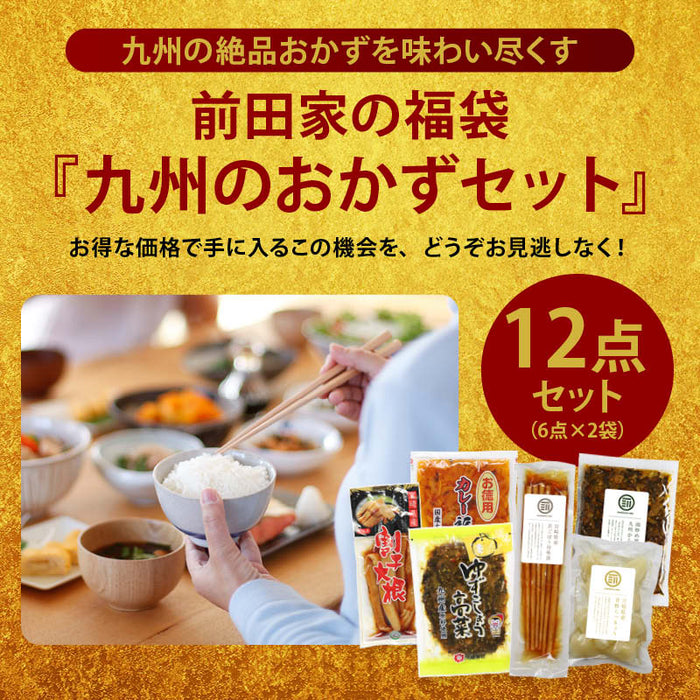 前田家 福袋 九州のおかず12点セット 通常より6%以上お得 期間･数量限定 からし高菜 福神漬け 割干し大根 柚子胡椒たかな らっきょう ごぼう漬け 初売り まとめ買い コスパ抜群 送料無料 MAEDAYA