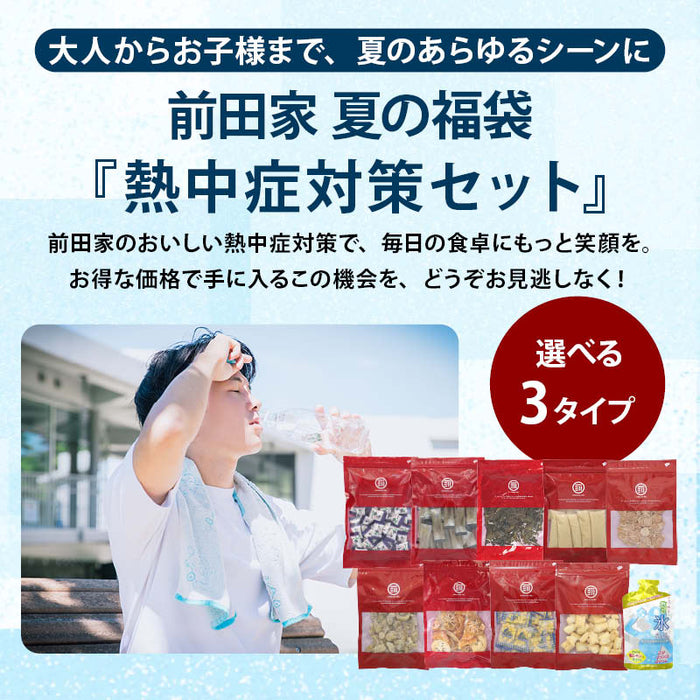 前田家 夏の福袋 熱中症対策 5点/6点/7点 最大16％以上お得 期間･数量限定 塩分補給 熱中症 夏バテ対策 ミネラル補給 クエン酸 福袋 差し入れ 節約 夏休み まとめ買い コスパ抜群 送料無料