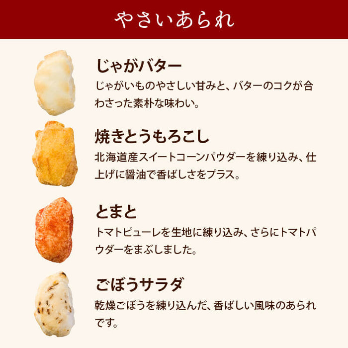 前田家 ハートお煎餅 やさいあられ 4種ミックスセット 8個/24個 個包装 国産 煎餅 せんべい あられ おかき 詰め合わせ 国産米 ギフト 1000円ポッキリ 送料無料 メール便 MAEDAYA