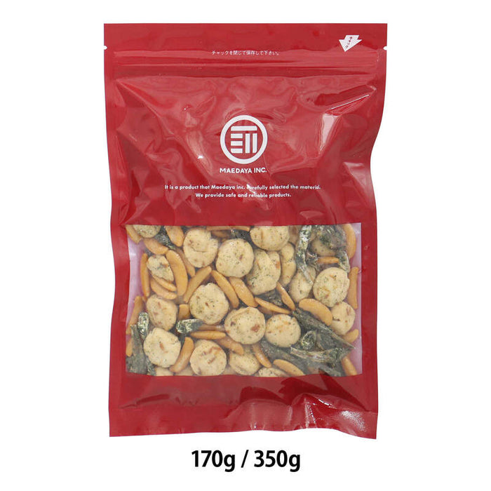 前田家 いかピーおつまみミックス 170g/350g いかピー 柿の種 あおさ小魚 小魚 いわし 珍味 肴 おつまみミックス ミックス おつまみ つまみ イカピー ビール 家飲み メール便 送料無料 MAEDAYA