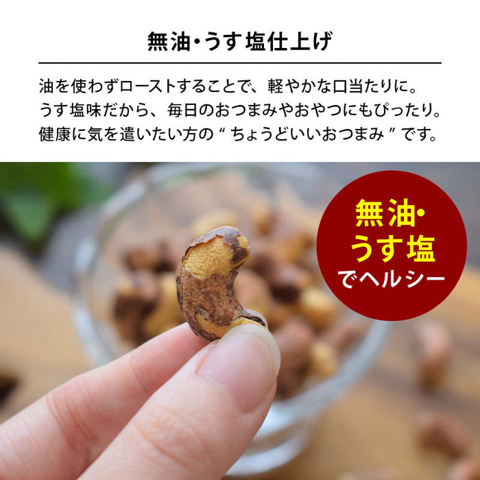 前田家 皮付きカシューナッツ うす塩 170g/440g/670g 素焼き 無油 ロースト ベトナム産 有塩 薄皮付き 香ばしい ナッツ おつまみ おやつ お酒 家飲み 大容量 送料無料 MAEDAYA