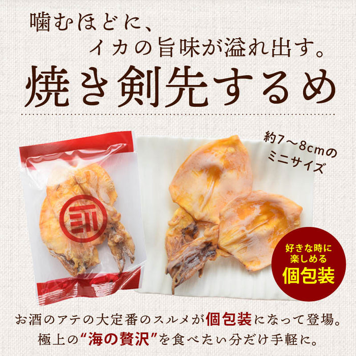 前田家 焼き剣先するめ 個包装 40g/72g/144g (5袋～18袋入) 剣先いか 剣先イカ ケンサキイカ 剣先いかするめ スルメ するめ イカ 烏賊 日本酒 おつまみ 魚 メール便 送料無料 MAEDAYA