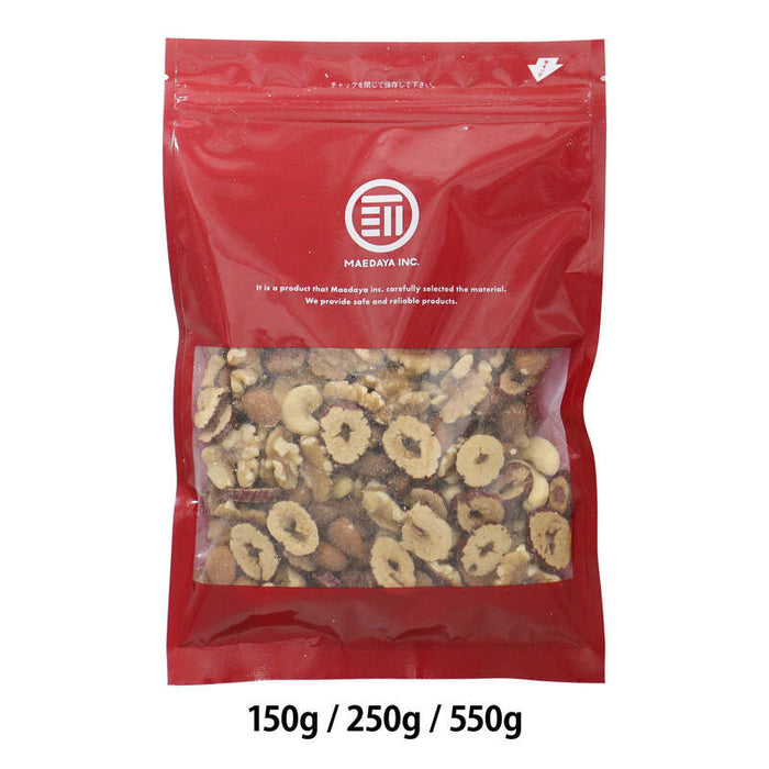 前田家 なつめチップ と ミックスナッツ 150g/250g/550g 無添加 無塩 無油 砂糖不使用 なつめチップス ドライフルーツ ナッツ 棗 なつめ ナツメ 栄養補給 鉄分 葉酸 妊活 美容 健康 おやつ アーモンド くるみ カシューナッツ 送料無料