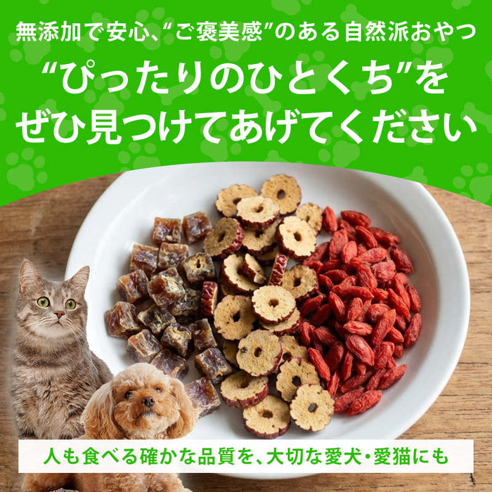 前田家 犬 猫 無添加 ドライフルーツ ペット用 デーツ クコの実 なつめ 1袋/3袋/5袋 添加物不使用 お試し セット ダイス ドライ なつめスライス 犬用 猫用 ドッグフード おやつ シニア メール便 送料無料