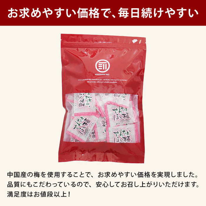 前田家 さわやかほし梅 種なし 個包装 しっかり塩味 梅干 うめぼし 干し梅 お茶うけ おやつ おつまみ お菓子 現場 作業 夏バテ防止 熱中症 塩分 補給 大容量 業務用 メール便 送料無料 MAEDAYA