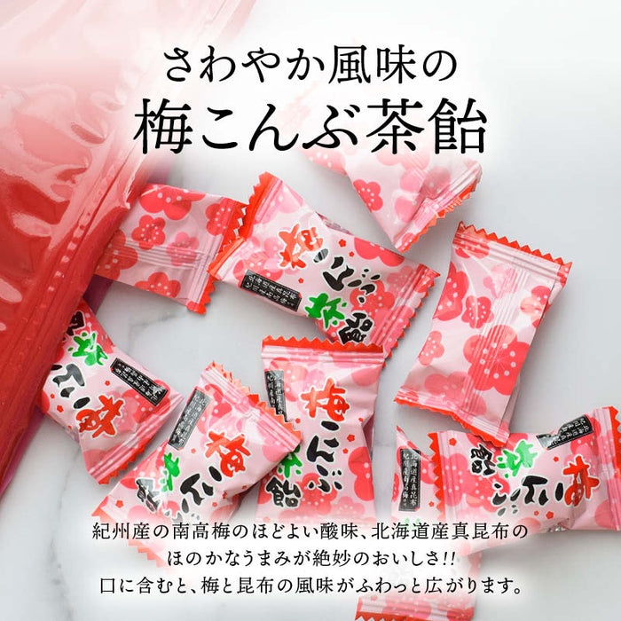 Maeda Family Domestic Ume Kombu Tea Candy, Lightly Sweet, Individually Wrapped, Made with Kishu Nanko Ume and Hokkaido Makombu, Citric Acid, Alginic Acid, Minerals, Salt Replenishment, Heatstroke, Sports