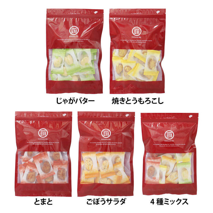前田家 選べる5種の味 やさいあられ 8個/24個/32個 個包装 じゃがバター 焼きとうもろこし とまと ごぼうサラダ ミックス 国産 あられ おかき 1000円ポッキリ 送料無料 メール便 MAEDAYA
