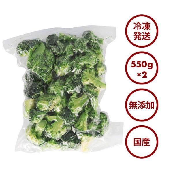 国産 九州産 ブロッコリー 冷凍 550g x 2袋 カット ばらバラ ぶろっこりー 緑黄色野菜 冷凍野菜 カット野菜 時短 弁当 簡単 便利 美容 お徳用 業務用