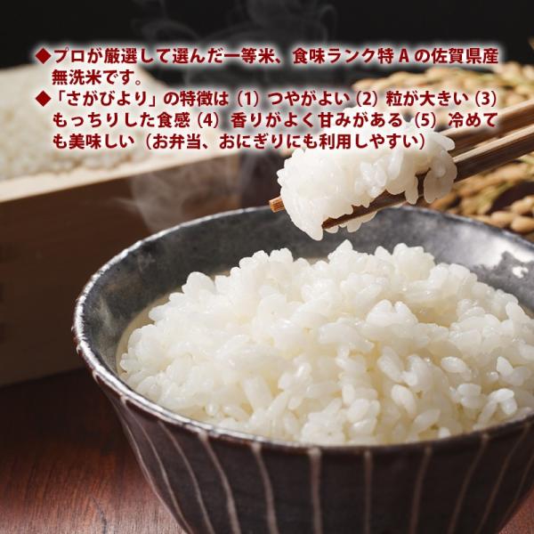 無洗米 プロが選ぶ厳選一等 米 食味ランク 特A さがびより 2合x10パック 精米 佐賀県産